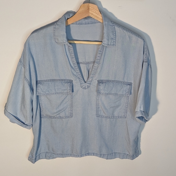 Light Denim Chamois Shirt, No Tags - Picture 1 of 3